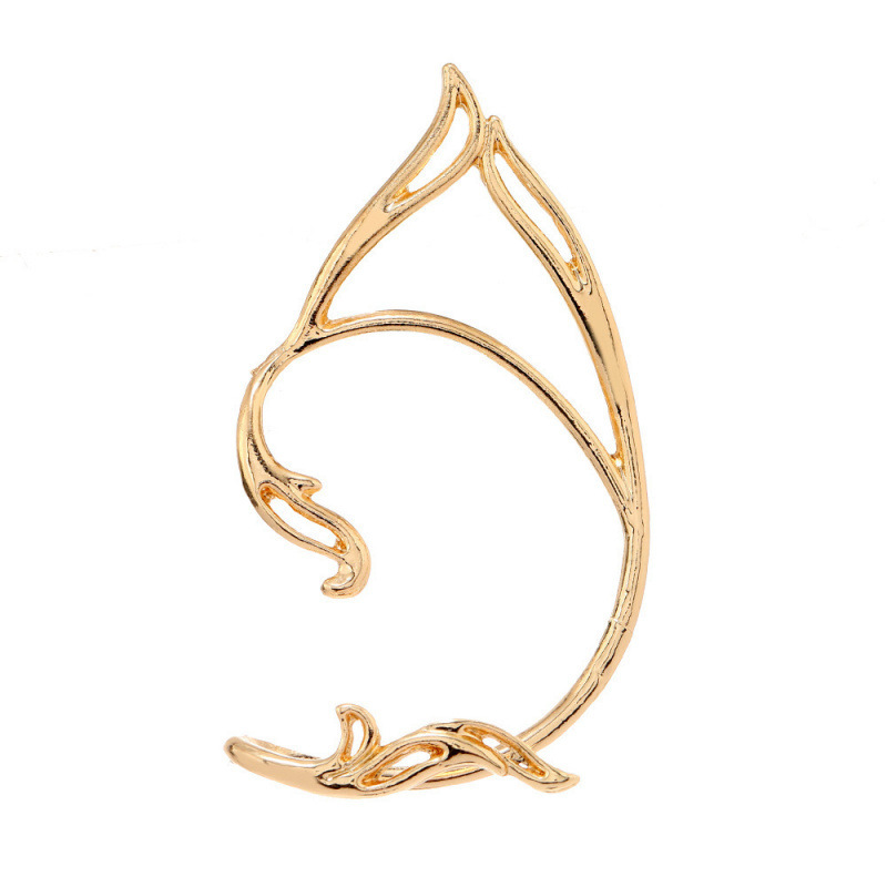 European and American Style Simple and Personalized Cut Out Cat Ears Sweet and Cool Niche Ear Clips Without Pierced Ear Bone Clips Elf Ear Hanging Earrings