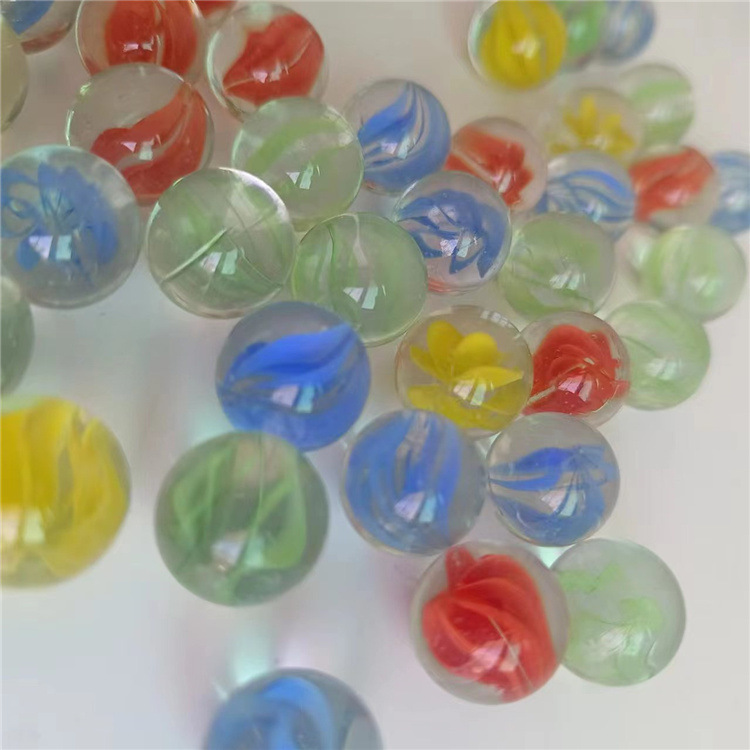 Wholesale 14Mm16Mm25Mm Glass Marbles Pat Music Glass Ball Eight-Petal Glass Beads Colorfuled Glass Ball Glass