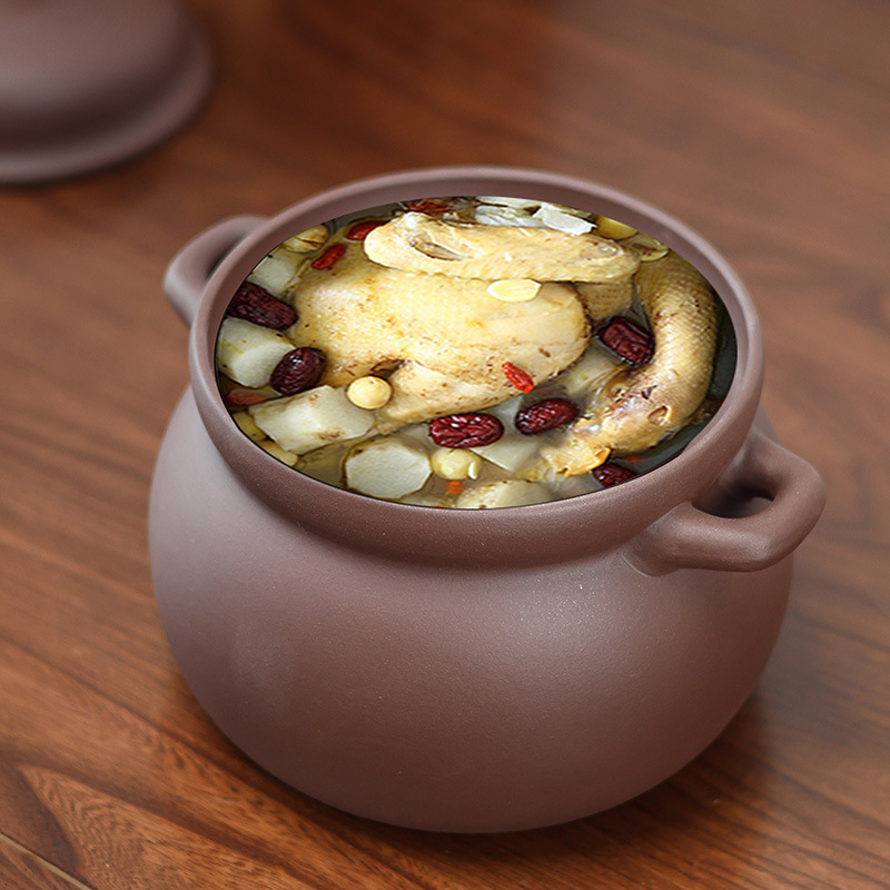 Оптовая кастрюля из фиолетовой глины Yixing для супа, устойчивая к высоким температурам, для газовой плиты