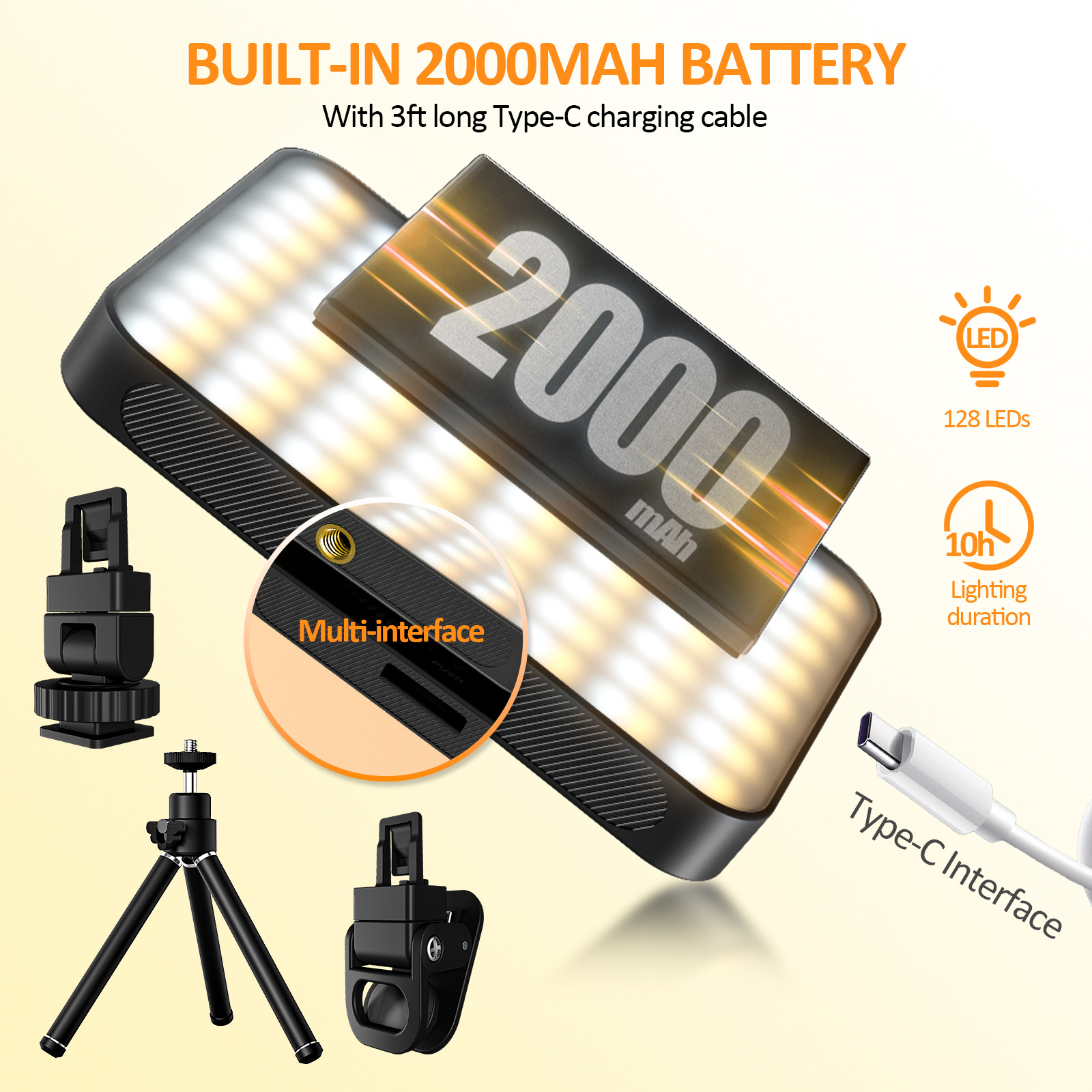 in stock magnetic absorption fill light Magsafe portable rechargeable selfie light video conference flash pocket light