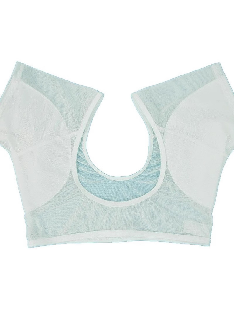 Sweat-absorbent Pad Vest Mesh Breathable Quick-drying Short-sleeved Breathable Sweat-absorbent Sweat-resistant Vest Amazon in stock Underarm Cotton