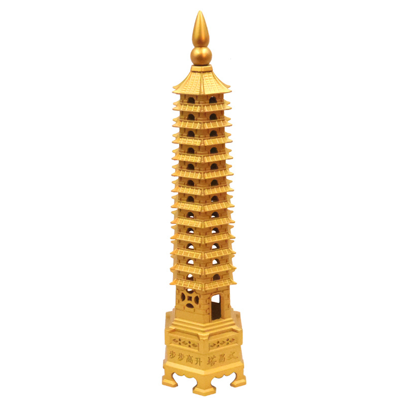 Brass Wenchang Tower Nine-storey Thirteen-storey Study Desk Ornaments to be no. 1 Craft Gifts for Students and Teachers