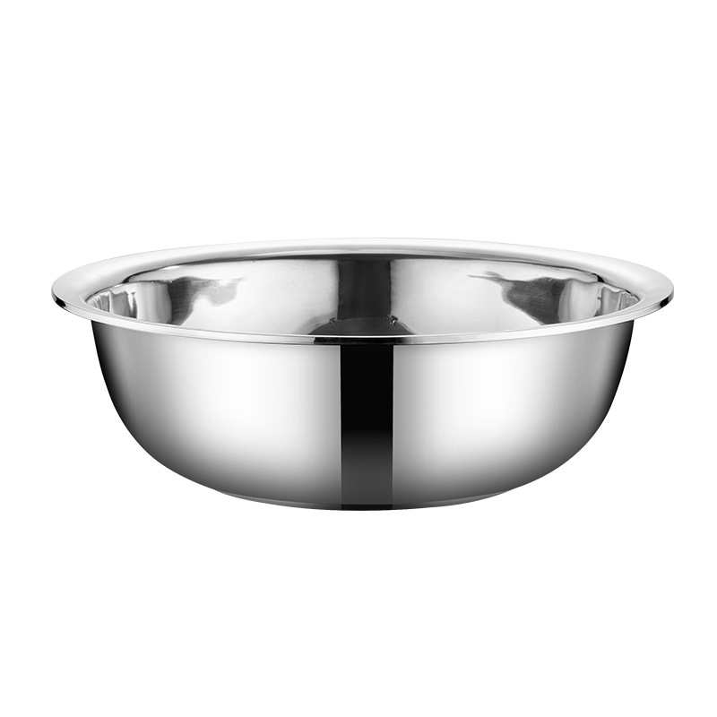 304 Stainless Steel Basin Thickened Commercial Large Size Basin Kitchen Vegetable Washing Basin Canteen Soup Basin Household Stainless Steel Soup Basin