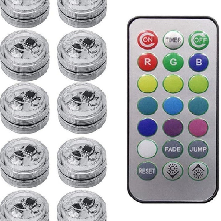 LED21 key remote control colorful timing diamond diving light luminous Bath vase water floating grass light fish tank light