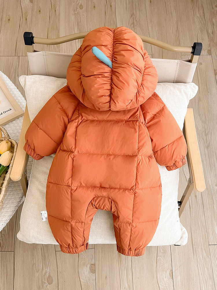 Baby Down Jacket Winter Clothes for Boys and Girls Baby's Body Clothes Thickened Warm Hare Clothes 90 White Duck Down Clothes for Going Out in Winter