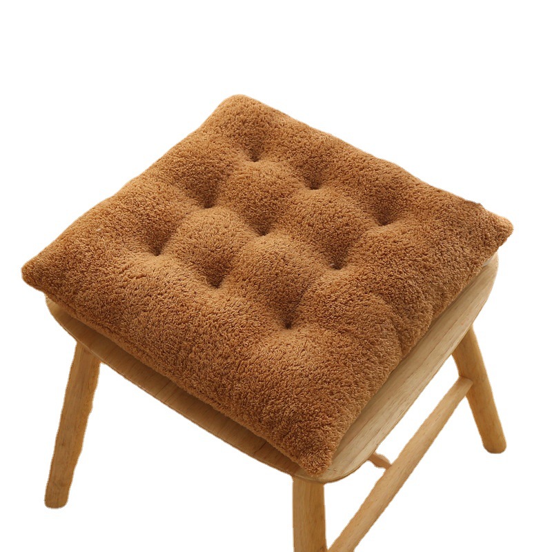 Plush cushion household dining chair seat cushion thickened warm office Student chair cushion factory plain dormitory long-sitting