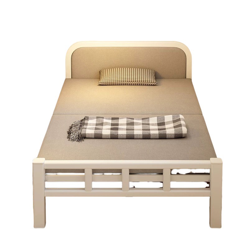 Folding Bed Single Bed Lunch Break Bed Home Rental Small Bed Simple Hard Board Bed Double Bed Temporary Accompanying Bed