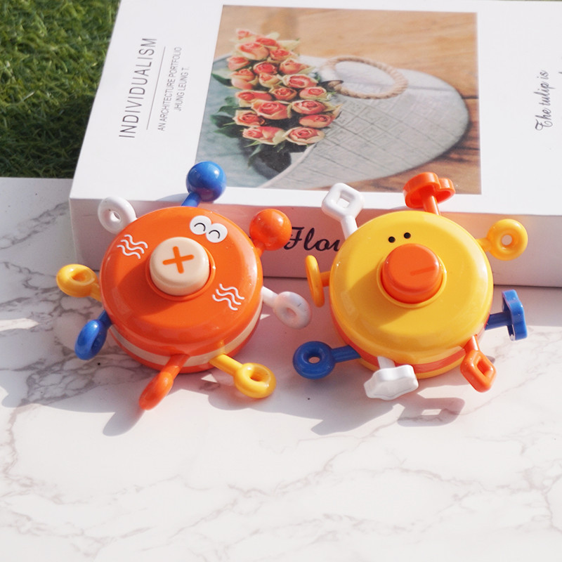 Игрушка для раннего развития для младенцев, пальцевая, с мультяшным крабом и уткой, для упражнений 0-6 месяцев