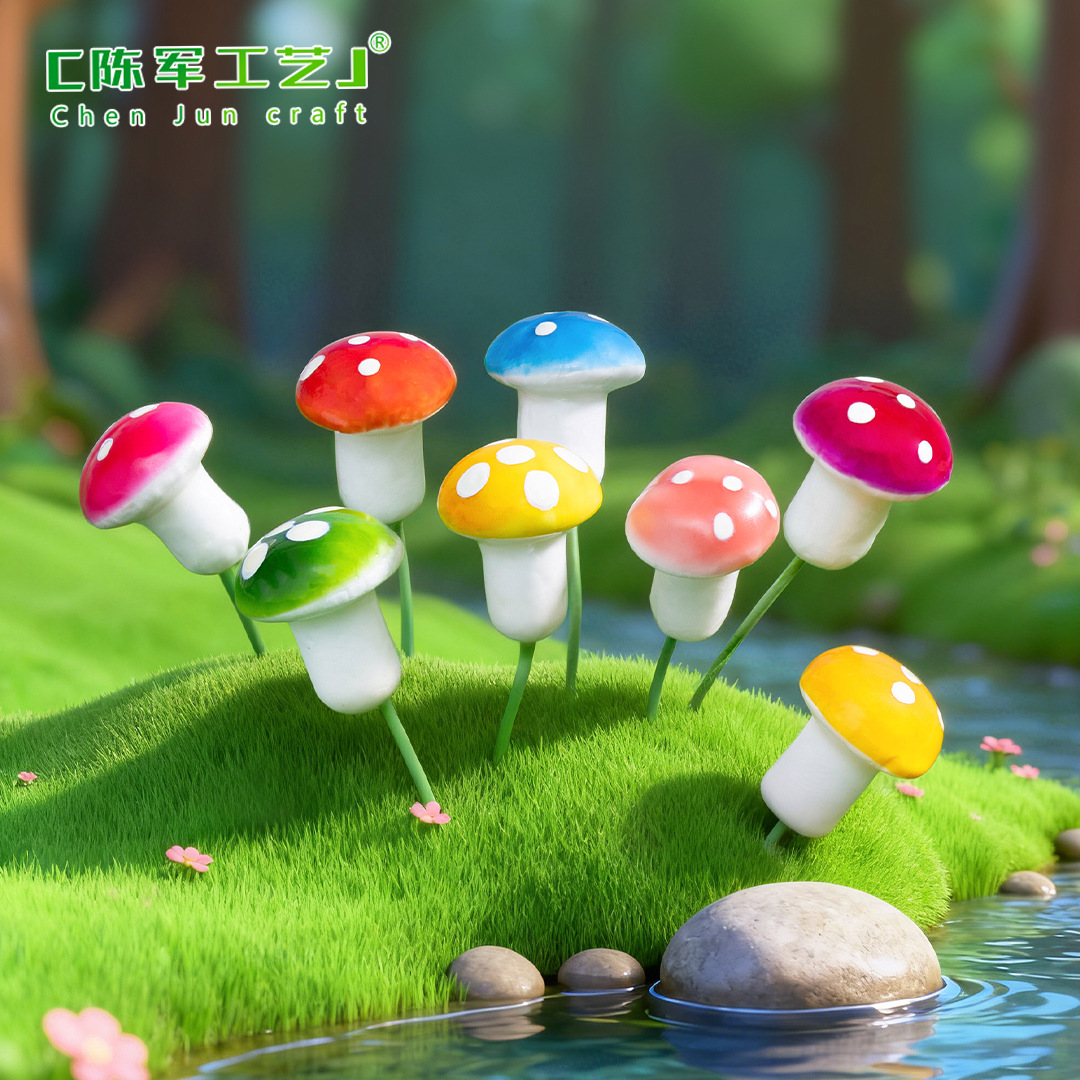 Simulated Plants, Foam Mushrooms, Colorfulful Mushrooms, Small Mushrooms, Micro-Landscape Potted Plants, Bonsai Ornaments, Accessories