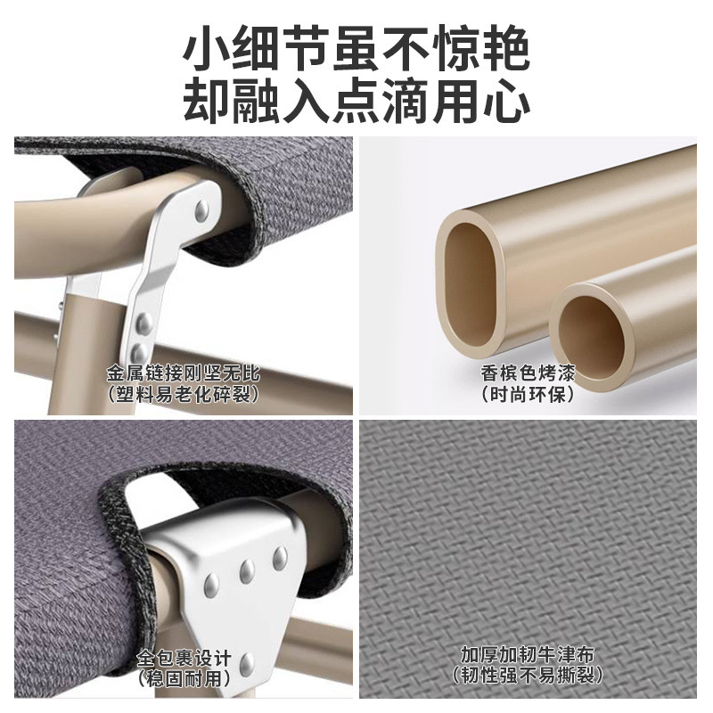 Folding Bed Single Bed Household Portable Multifunctional Recliner Office Simple Lunch Break Bed Adult Simple Army Bed