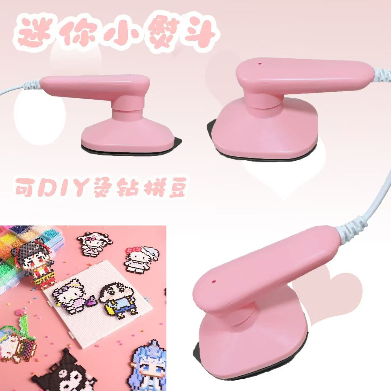 Mini Iron for DIY Beading, Plug-In Electric Iron for Student Dormitory, Suitable for Rhinestone Hotfixing