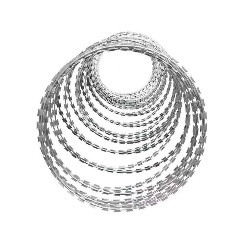 Hot-Dip Galvanized Blade Puncture Rope Prison Guardrail Net Fence Wall Anti-Climbing Anti-Theft Cage Net Custom Snake Abdominal Blade Puncture Rope