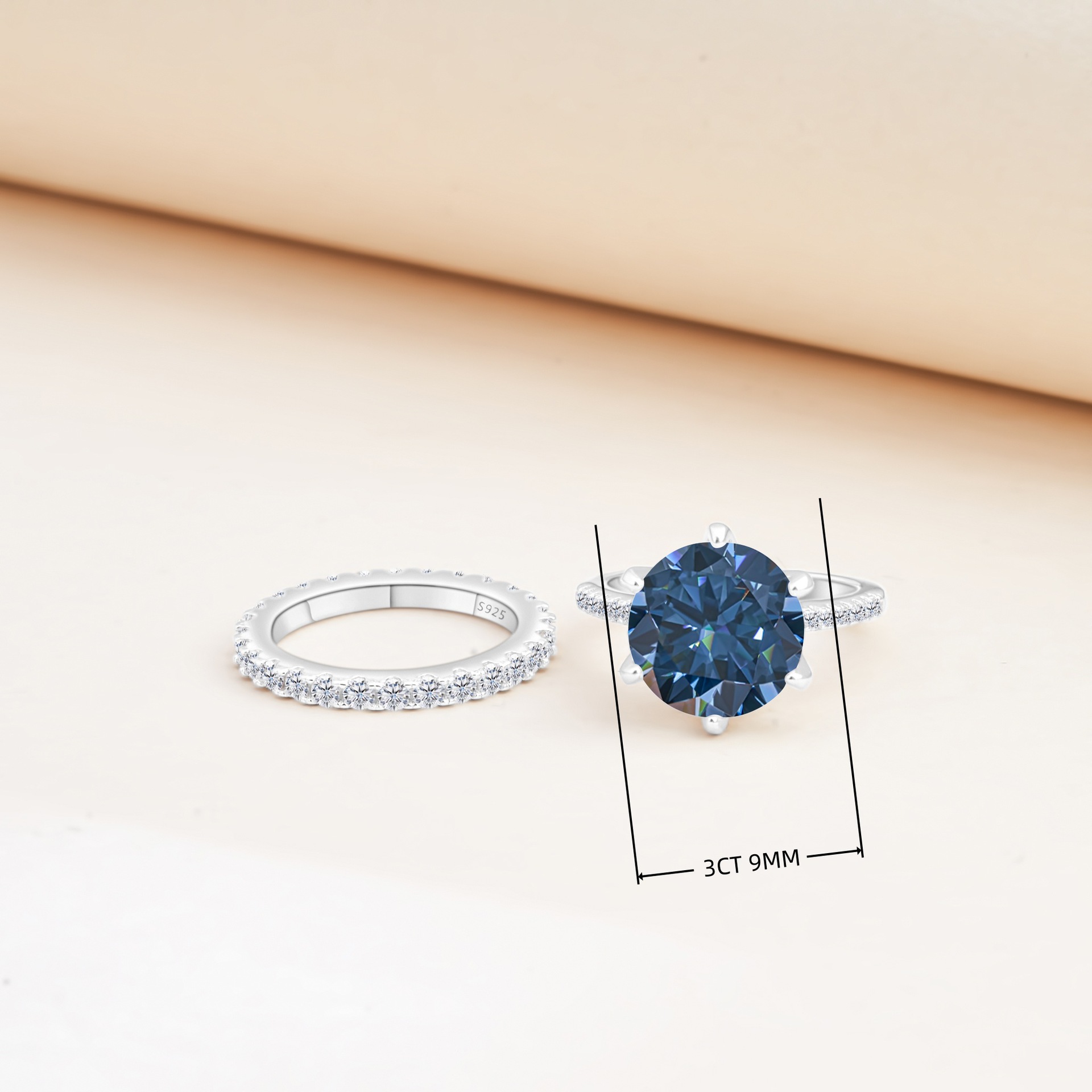 Эксклюзивное кольцо из моиссанита 3 карата из серебра 925 с сертификатом, сверкающий огненный цветной бриллиант, горячая продажа