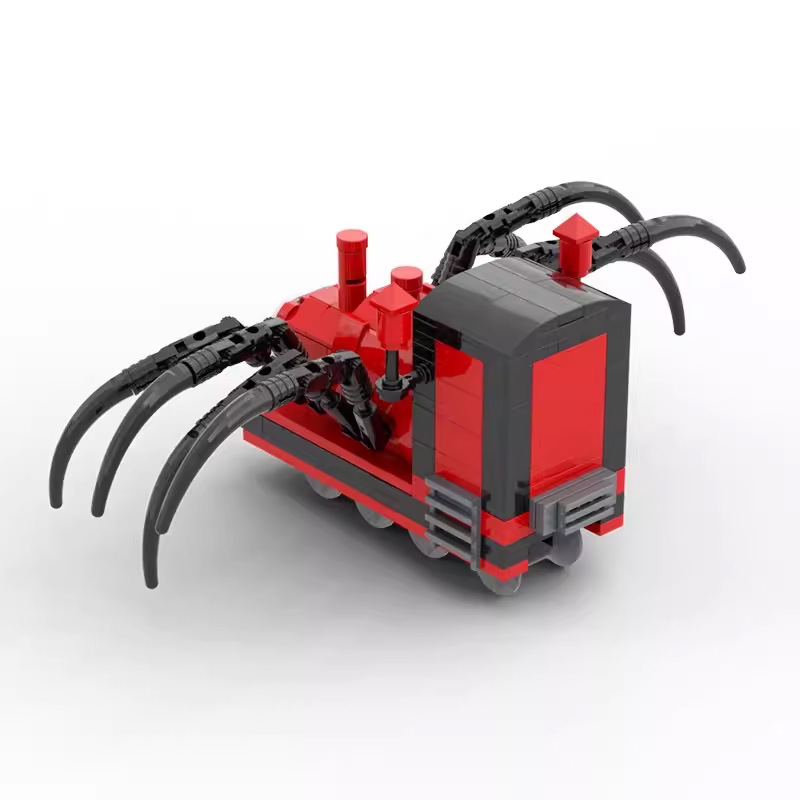 MOC Compatible Lego Pair Blocks Hell Charles Crazy Train Spider Game Model Peripheral Hand-held
