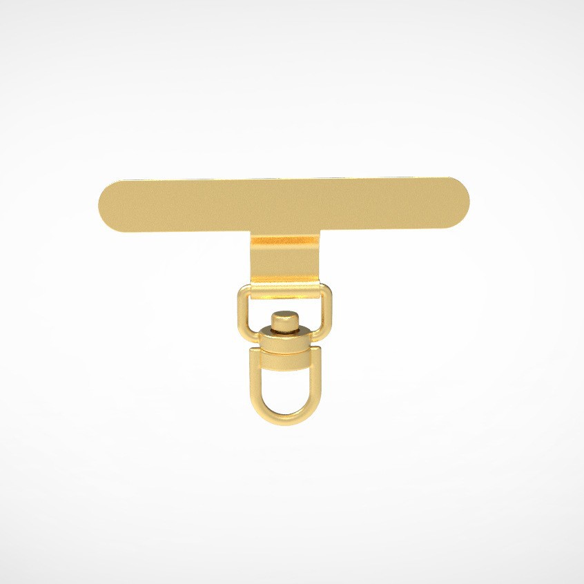 Mobile Phone Gasket Lanyard Stainless Steel Ultra-Thin Clip Back Sticker Connecting Piece Metal 360 Rotating Hanging Piece Anti-Lost Patch