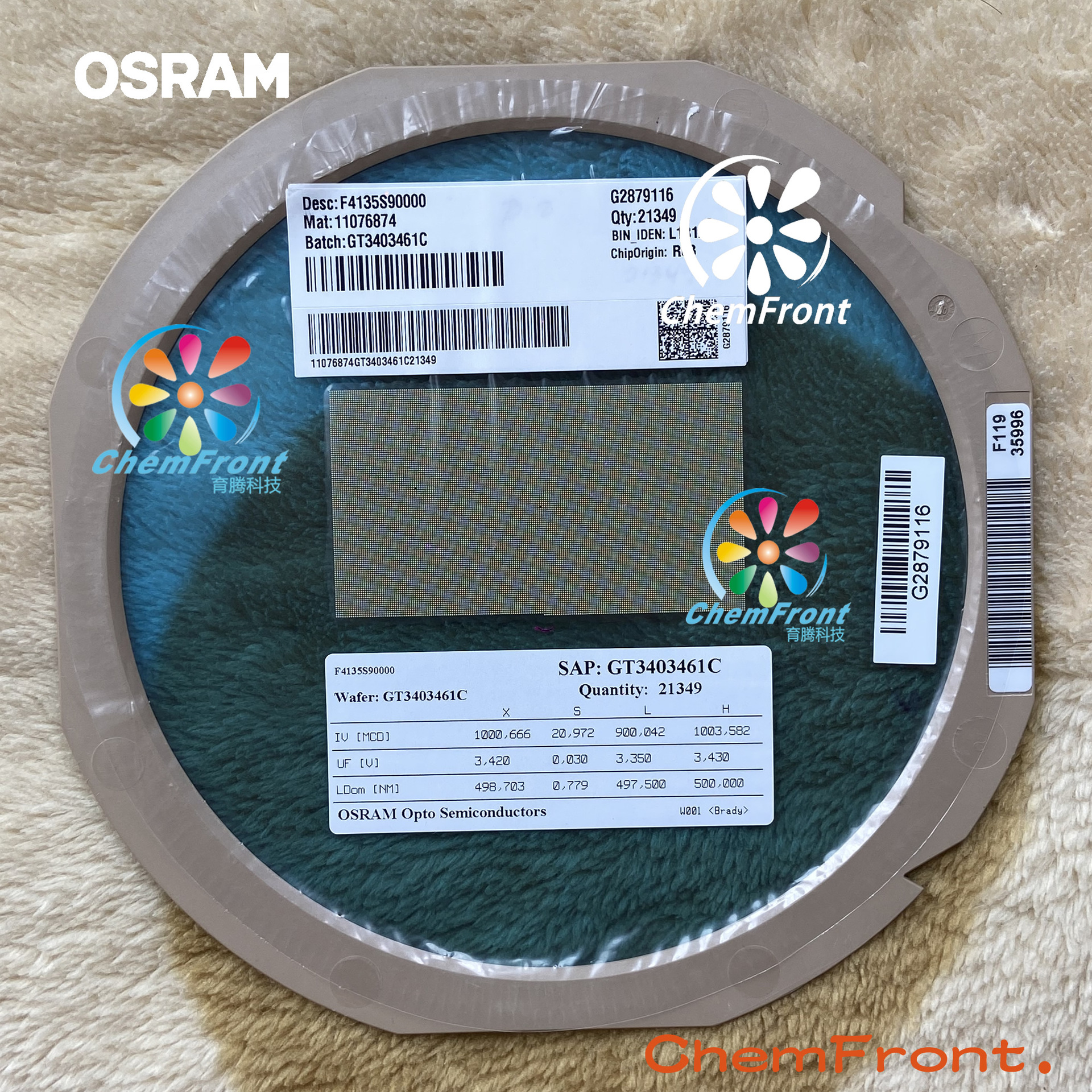 Led Lighting Green Light Chip Osram Optoelectronic Chip Led Traffic Light Chip Electronic Display Led Green Light
