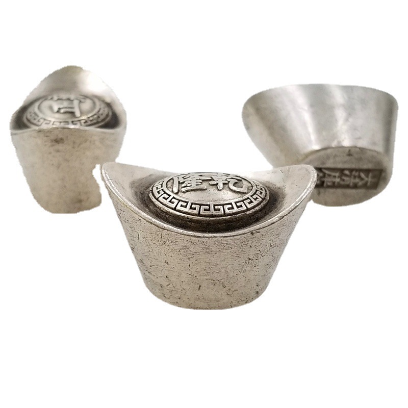 Five emperors one or two small silver ingots antique silver plated silver ingots