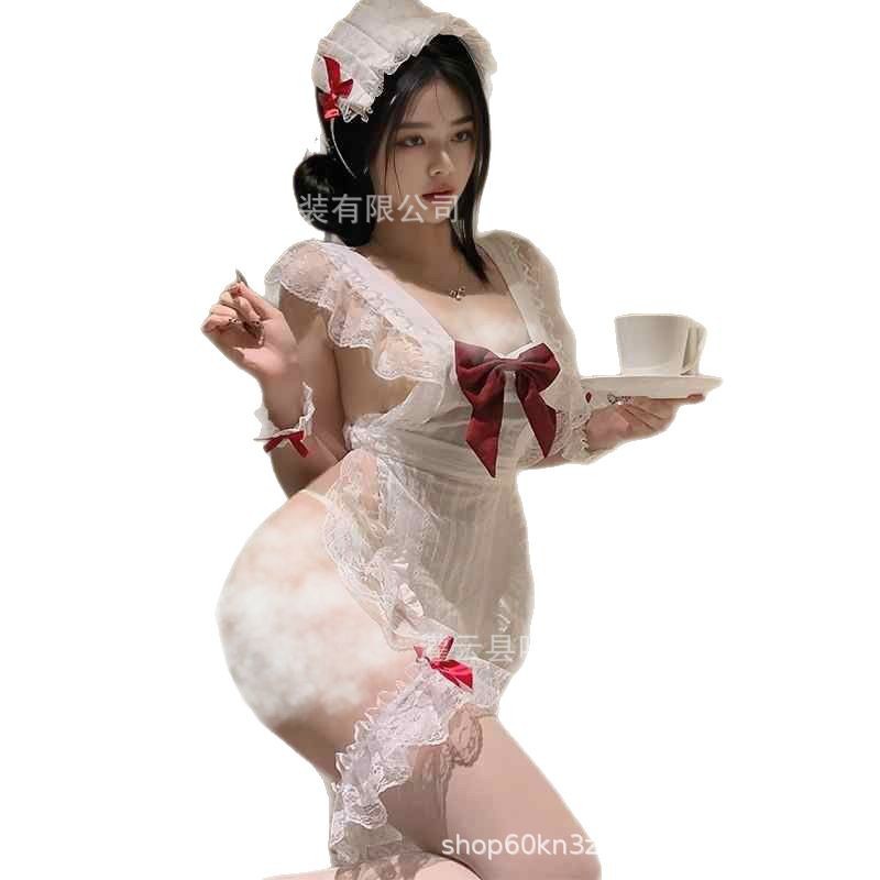 Straw Girl Sexy Pure Desire Cos Chef Maid Sexy Abstinence Sexy Lingerie Maid Uniform Nightgown 1749