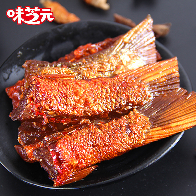 Weizhiyuan Fish Tail Fish Fillet 26g Spicy Fish Tail Hunan Specialty Fish Snack Wholesale Extra Spicy and Refreshing