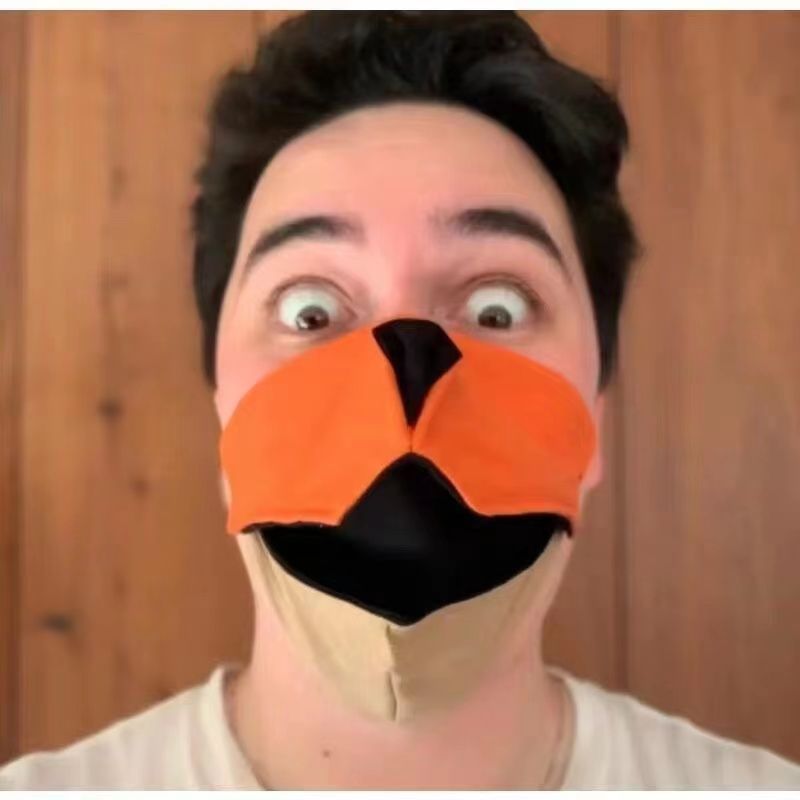 Trendy 3D Creative Movable Animal Mouth-Shaped Masks Furry Cute Cosplay Popular Overseas
