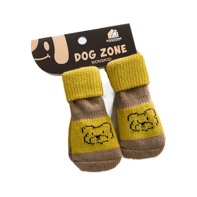 Pet Socks Teddy Bichon Small and Medium-Sized Dogs Anti-Slip Anti-Scratch Anti-Dirty Socks Four-Pack Dog Shoes Puppy Socks