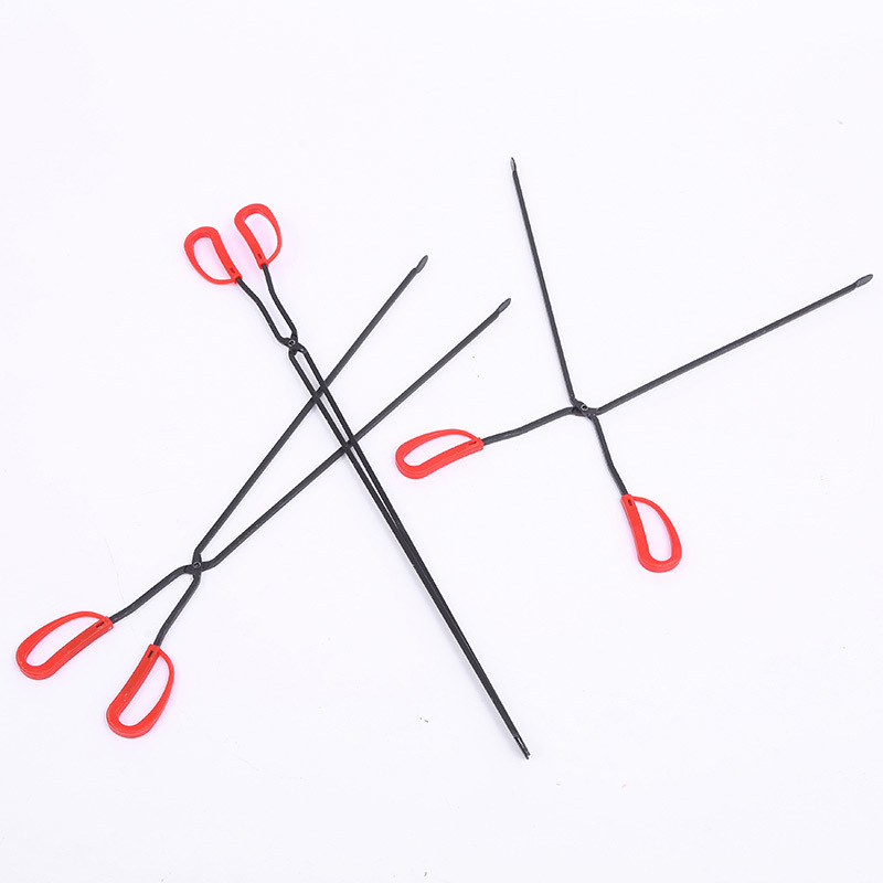 Sanitation flat head tongs pick-up device old-fashioned barbecue honeycomb coal ball tongs clamp plastic handle Clamp School property clamp