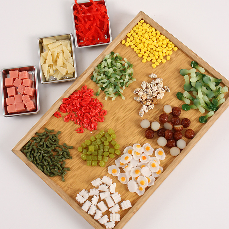DIY do hand simulation food ingredients accessories miniature food play vegetables egg toy mini mushroom meatball shrimp