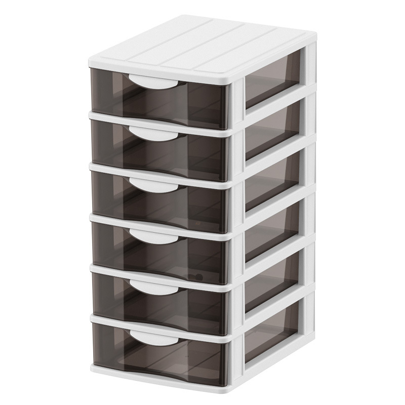 Drawer-Type File Cabinet, Office Desk Storage Cabinet, Dormitory Goodies, Cosmetics Organization, A4 Paper Transparent Cabinet