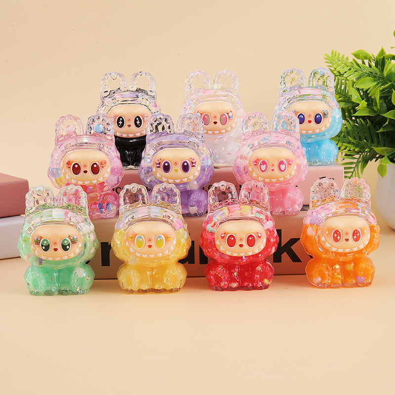 New Cartoon Liquid Sand Figurine Creative Oil-Filled Doll Liquid Sand Bottle Desktop Office Decoration Wholesale