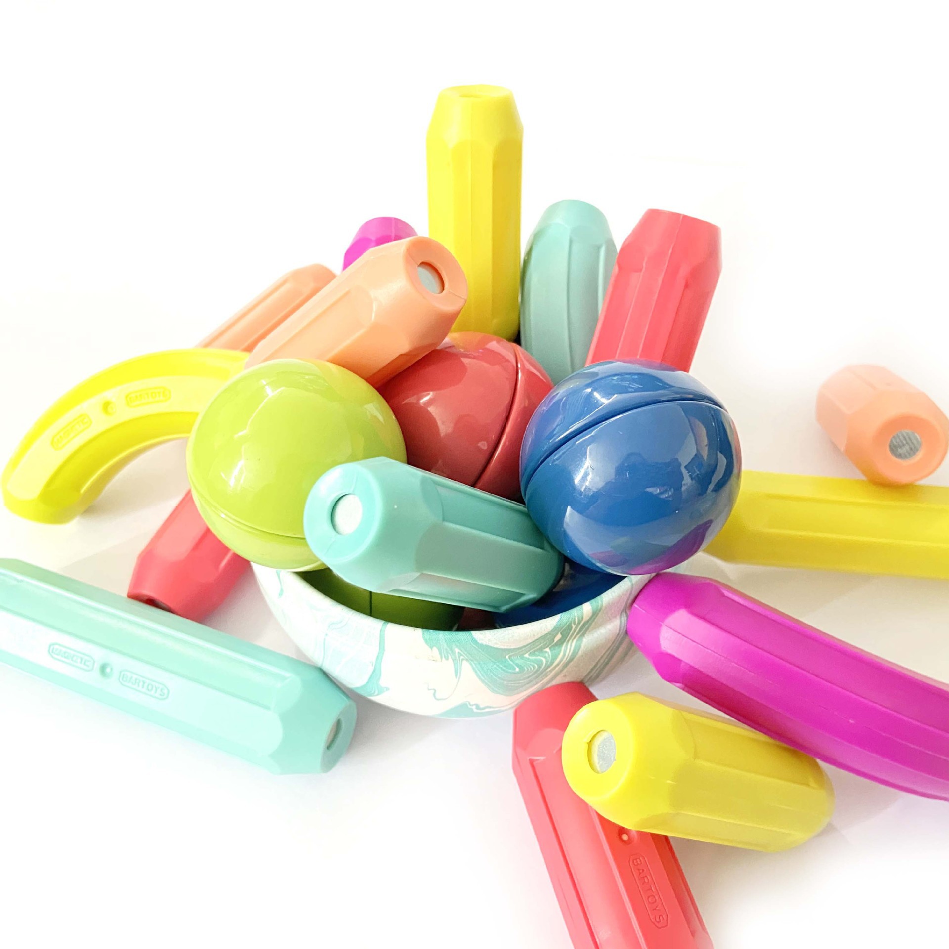 Varied Magnetic Bar Loose Pieces Children's Educational Varied Building Blocks Magnetic Suction Assembled Girls Boys Magnet Magnetic Suction Supplementary Pieces