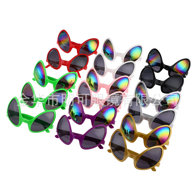 Sand sculpture spoof funny alien glasses hairband multi-color frame ball party exaggerated funny sunglasses sun