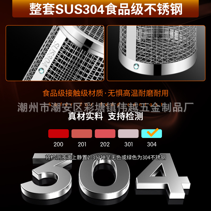 Клетка для барбекю Amazon, улучшенная корзина для барбекю, уличные инструменты для барбекю из нержавеющей стали