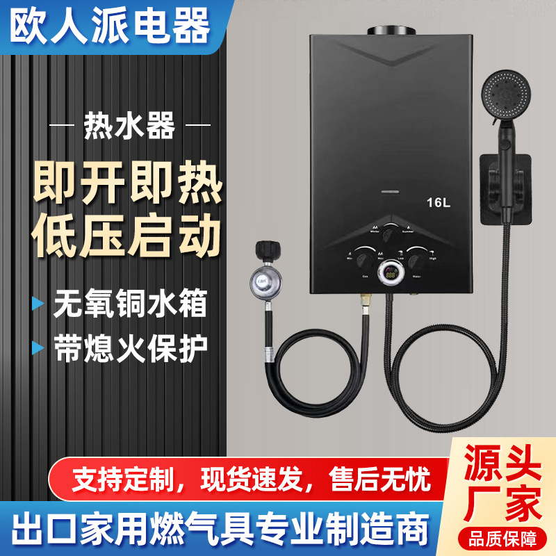 Газовый водонагреватель для экспорта, коммерческий и бытовой, газовый, сжиженный газ, природный газ, дымоход