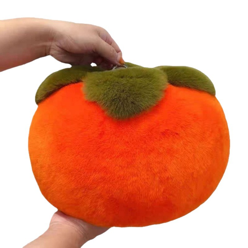 Rex Rabbit Plush Big Persimmon Good Things Moving Wedding Room Decoration Car Pillow Auspicious Meaning Gift