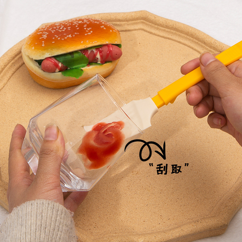 In stock high temperature resistant silicone scraper moon cake light cream butter spatula spatula stirring scraper baking tool