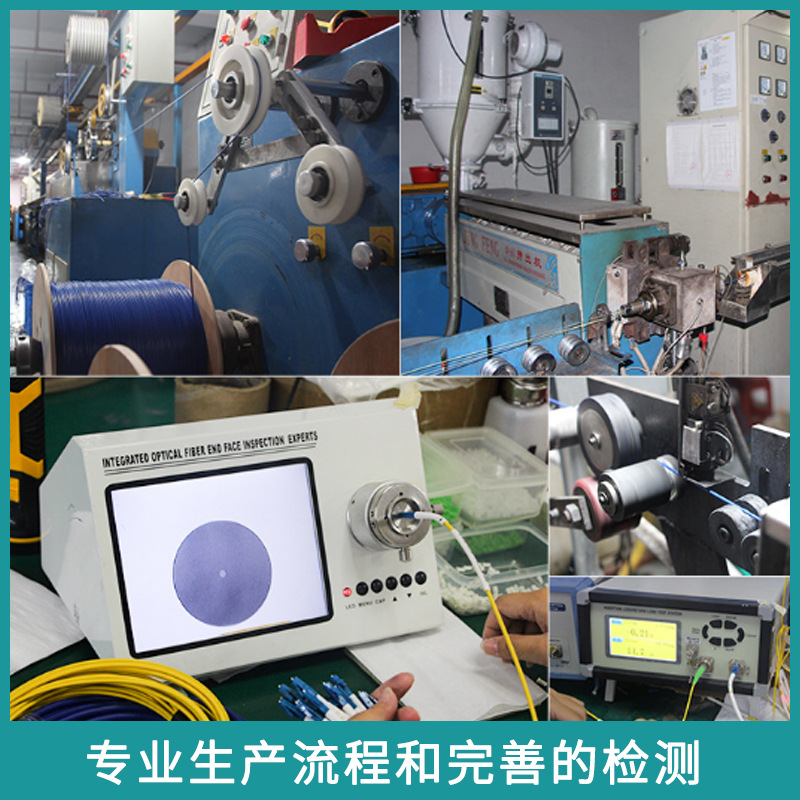 Telecommunications Grade Fiber Optic Jumper Single Mode Single Core Dual Core Fiber Optic Cable Pigtail Sc-Sc Large Square Head Connector 1.2m