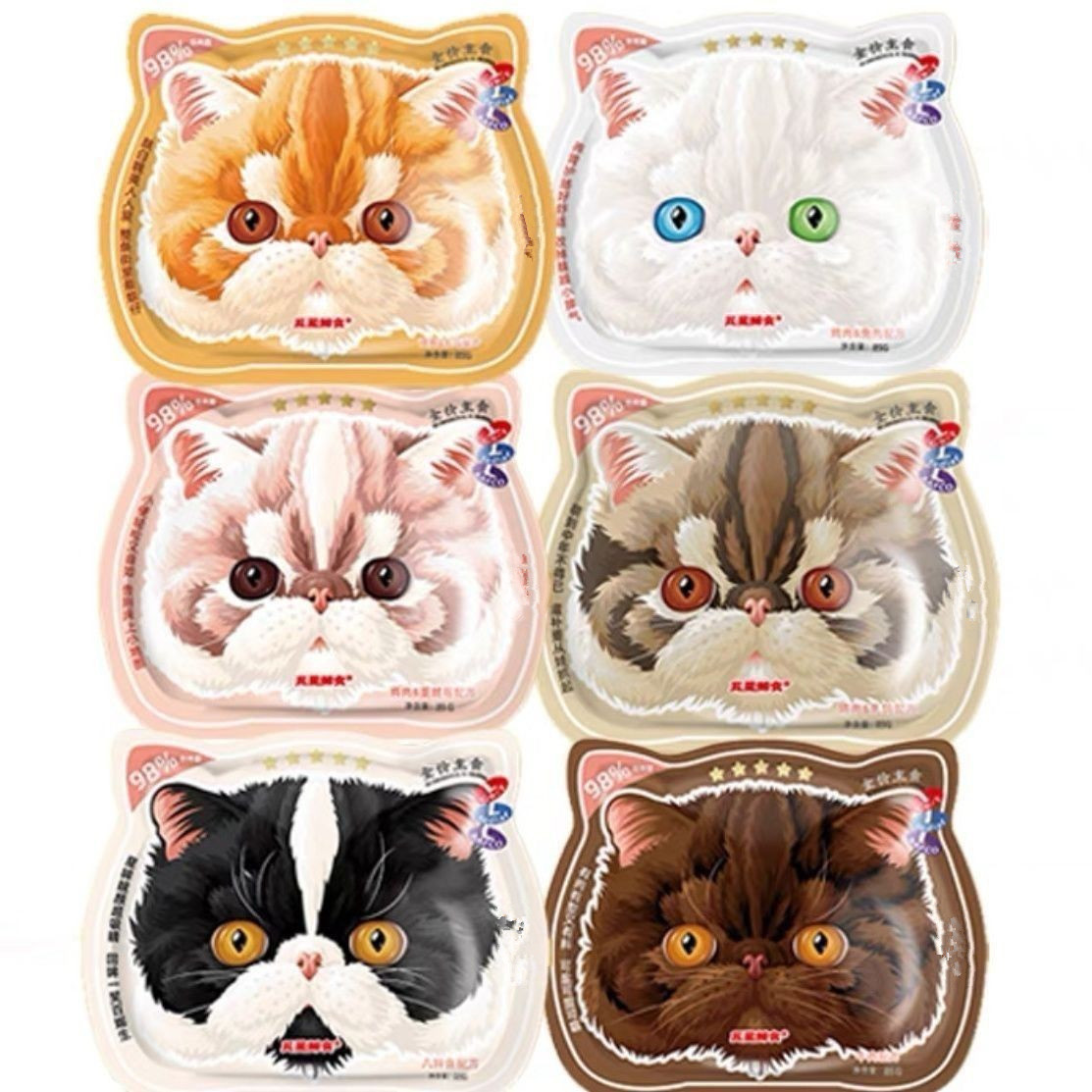 Simple Meal Package, Soft Canned Food, Full Price Staple Food, Cat Meat Package, Wet Food Package for Young Cats, Meat Puree, Universal Canned Cat Food