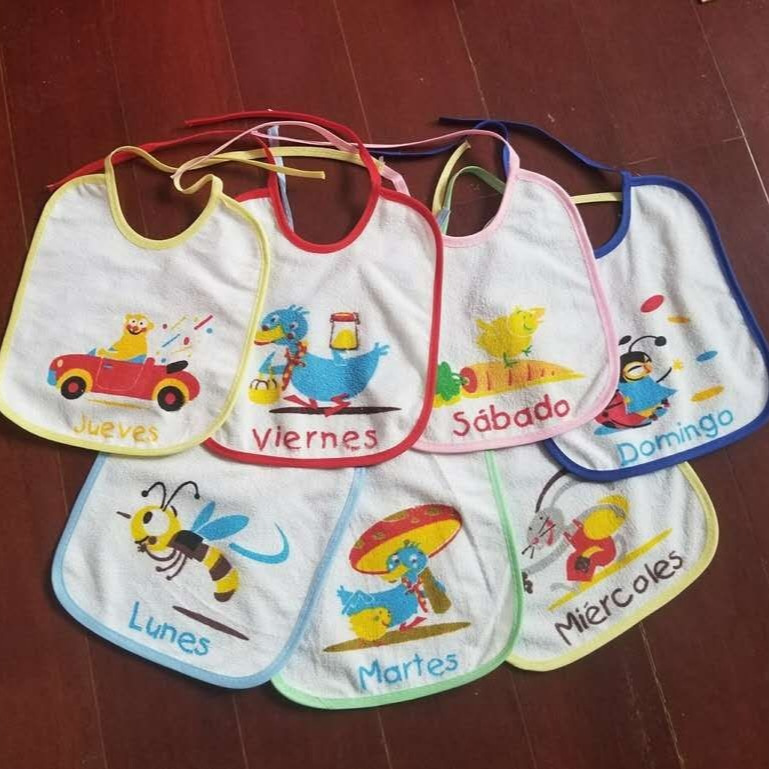 Foreign trade baby bib waterproof week bib