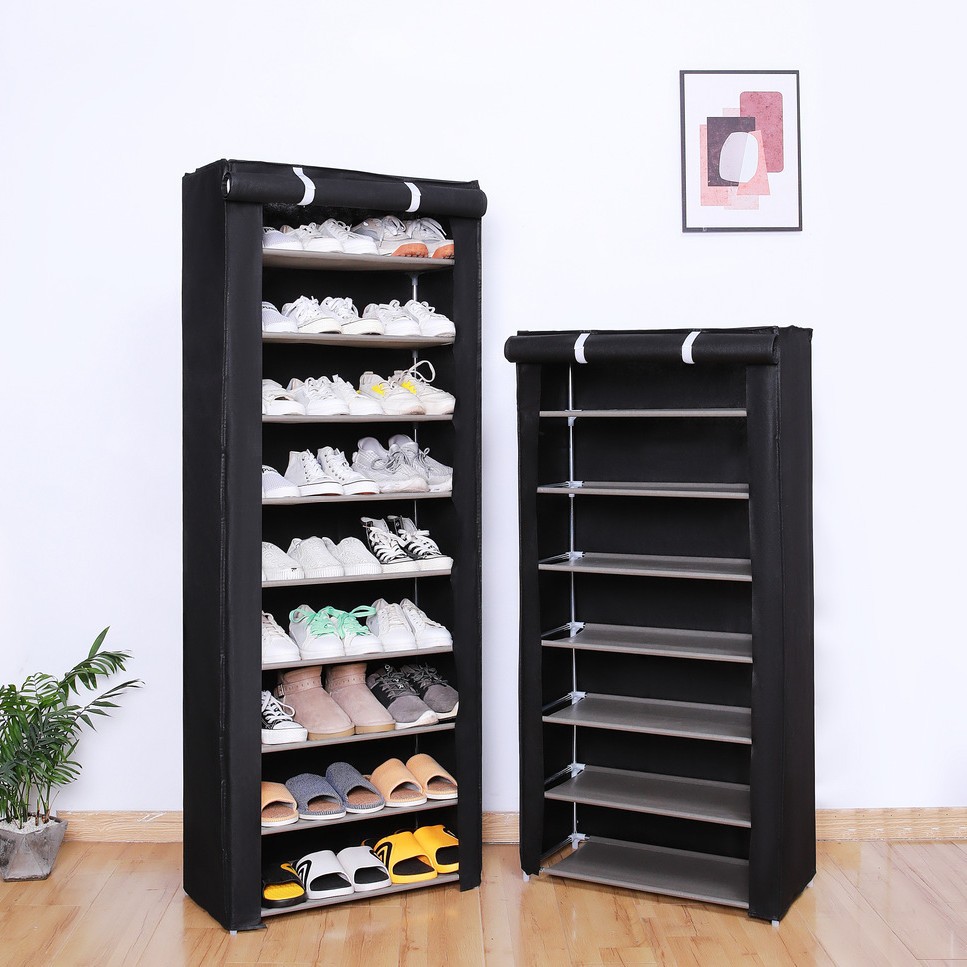Простой обувной шкаф многослойный стальной трубный сборный пылезащитный шкаф для обуви для студенческого общежития экономичный