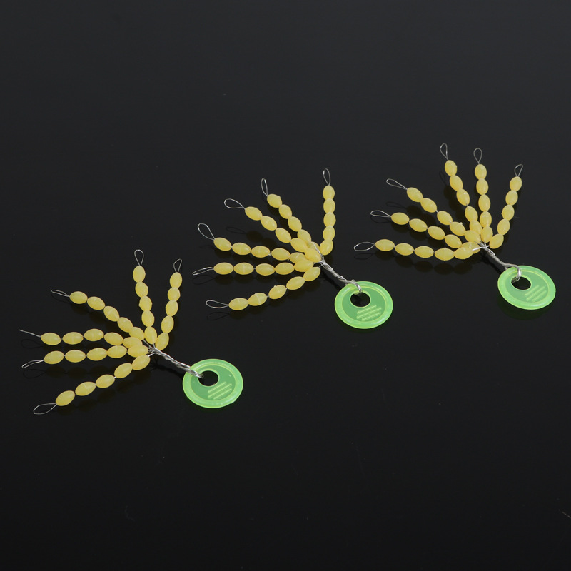 Olive-shaped large space bean silicone space bean running lead blocking bean luminous fishing bulk blocking bean fishing gear supplies