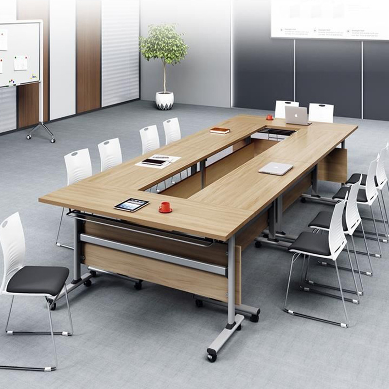 Simple Pulley Training Table Folding Conference Table Movable Movable Splicing Table Long Table Double Office Table