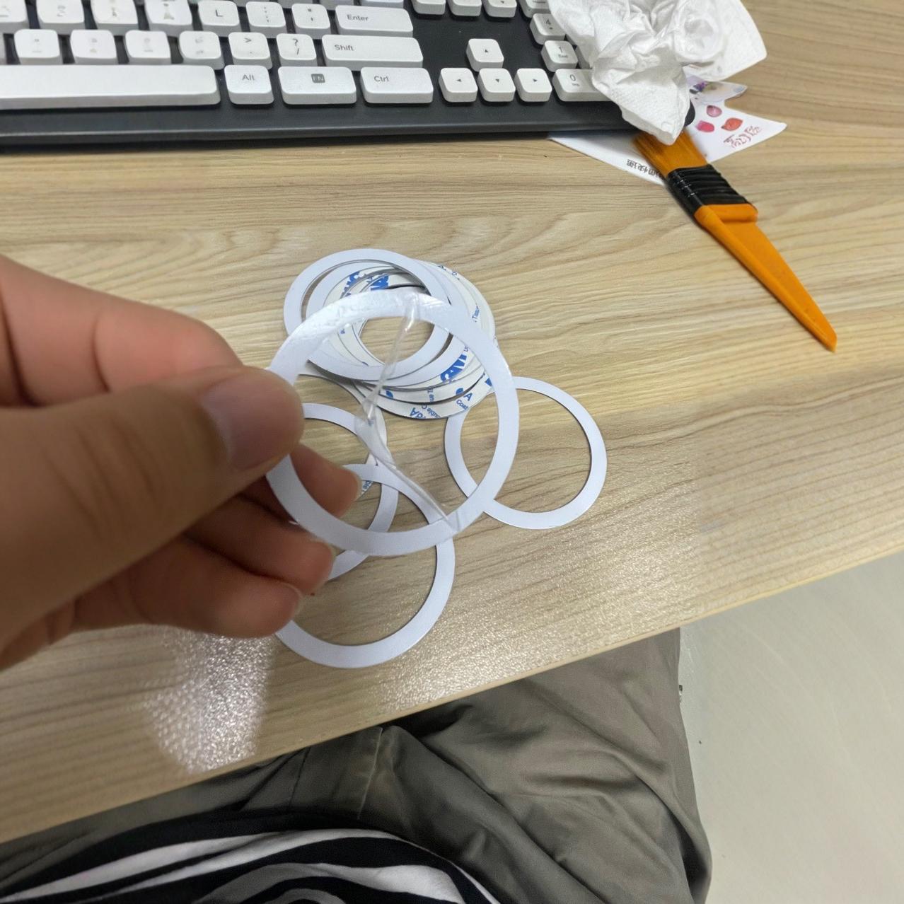 Мобильный телефон магнитный держатель магнитное кольцо белый шелкография с ламинацией и клеевой основой корпус без магнитного железного кольца