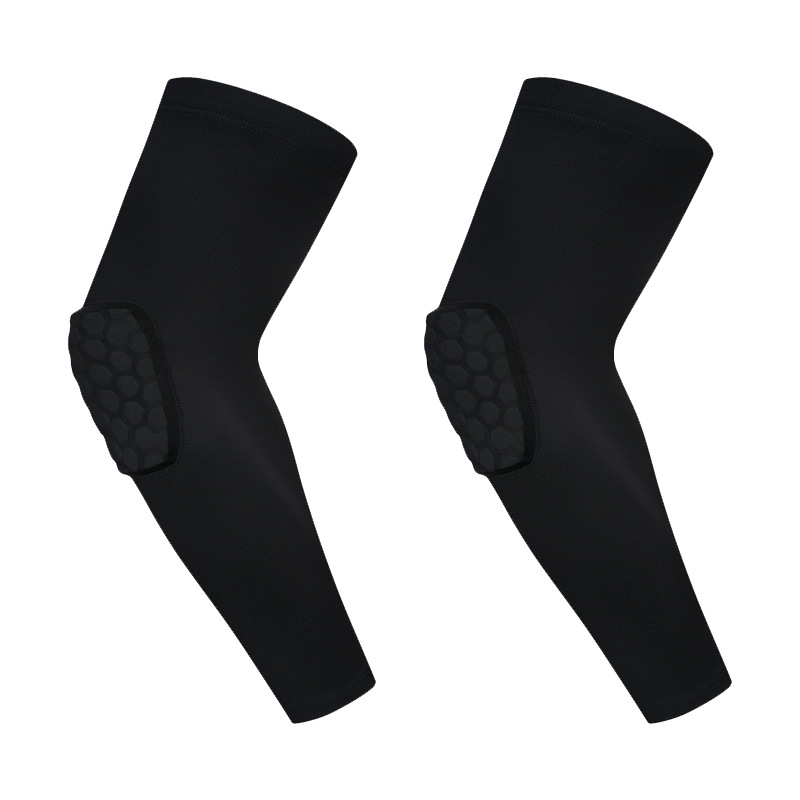 in stock honeycomb anti-collision arm protection basketball sports sun protection elbow protection long training equipment football basketball sleeve protector