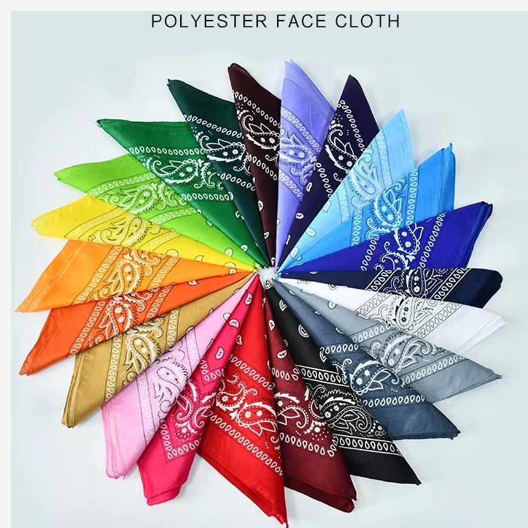 Cashew Flower Square Scarf Men's Korean-style Retro Hiphop Internet Celebrity Hair Belt Women's Ins Hip-hop All-match Street Fashionistas Headscarf