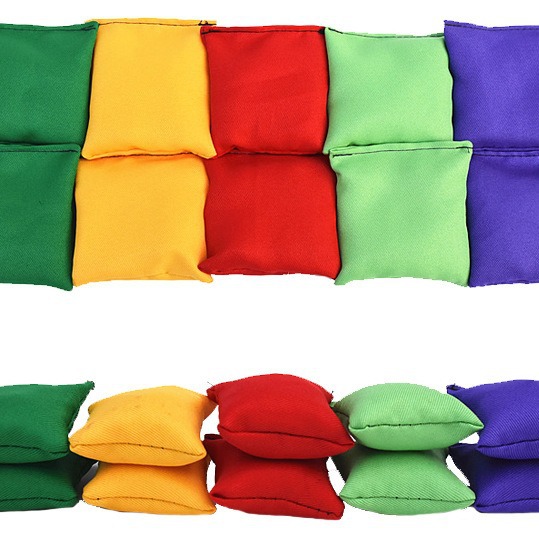 Sandbag Throwing Game Props Outdoor Throwing Plate Kidsren's Sand Bag with Rope Throwing Sandbag Primary School Students with Quartz Sand