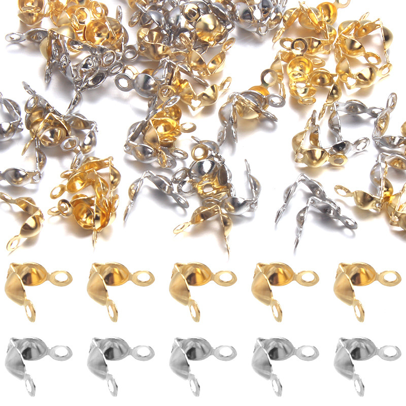 Electroplated Iron Buckle Pearl Necklace Finishing Buckle Bead Buckle Bracelet Jewelry Connecting Buckle DIY Handmade Essential Materials