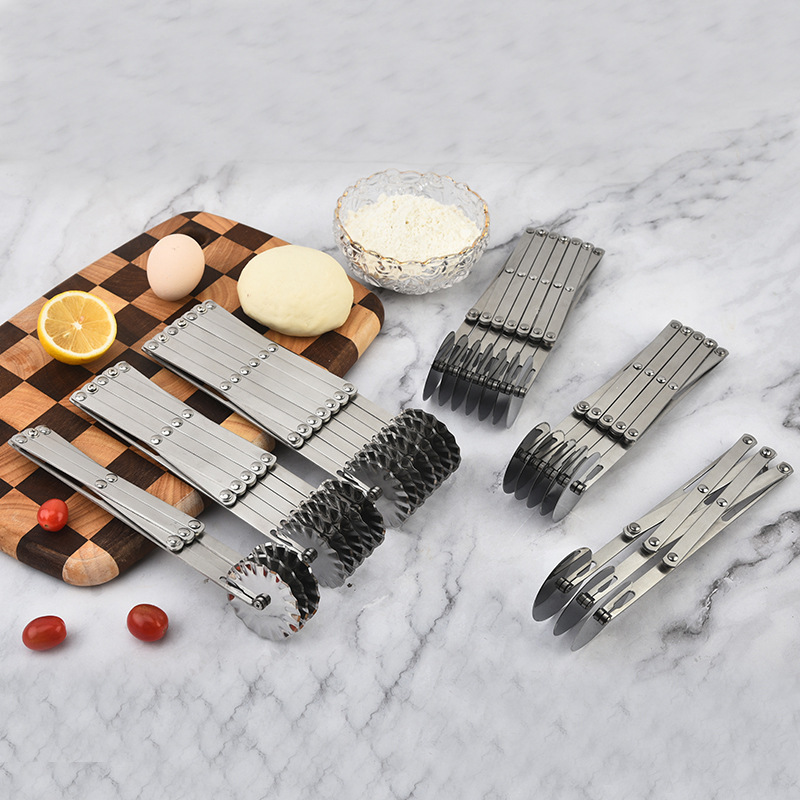 В наличии нож для пиццы из нержавеющей стали, многофункциональный нож с несколькими колесами, выдвижной роликовый нож для пиццы Osco