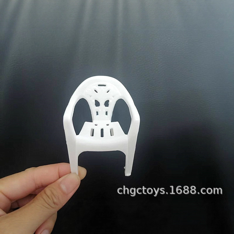6.8cm Backrest Chair Dollhouse Playhouse Accessories Stool Nostalgic Mini Chair Simulation Ornament