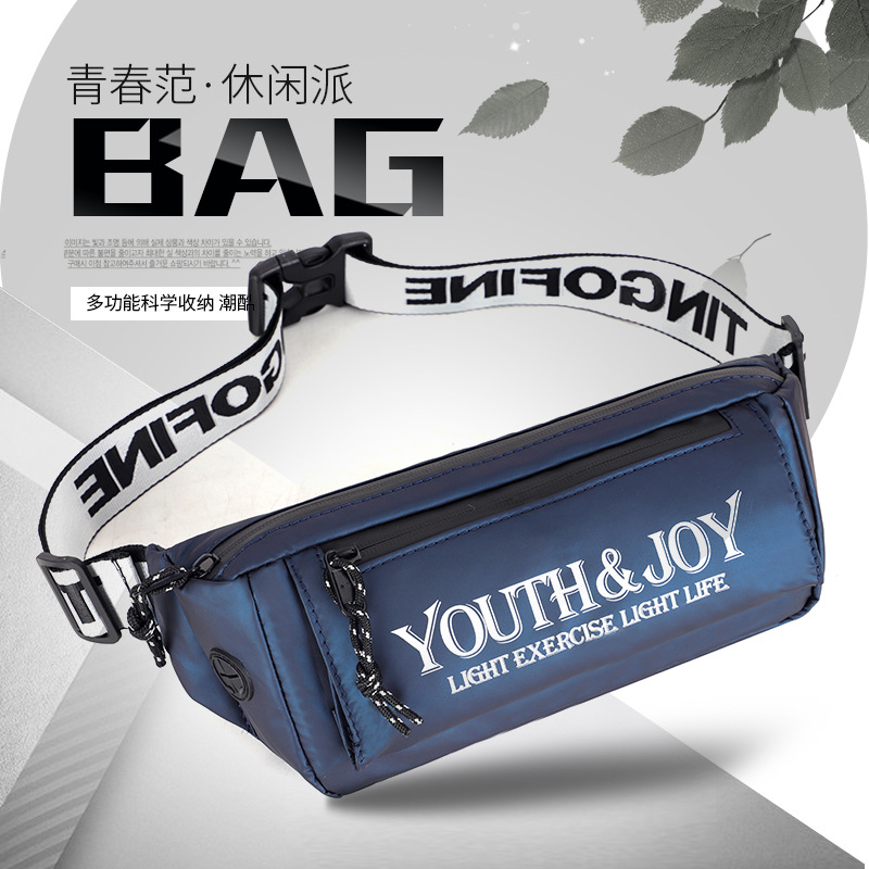 Waist bag new fashion sports letter composite cloth waterproof large capacity shoulder crossbody chest bag one-piece delivery