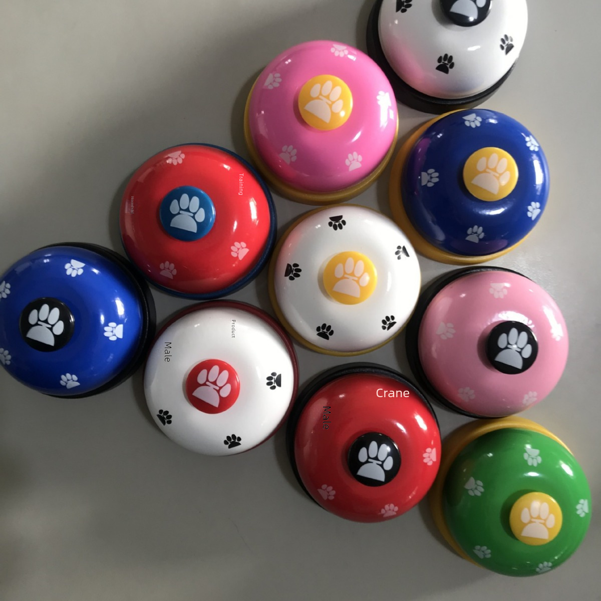 Pet Bell Cat and Dog Trainer Game Bell Dog Paw Bell Teddy Dog Bell Bell Bell Meal Bell Intellectual Toy Bell 72mm